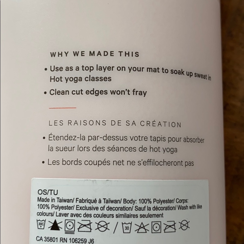 Lululemon The Towel in Ballerina Pink - Picture 6 of 10
